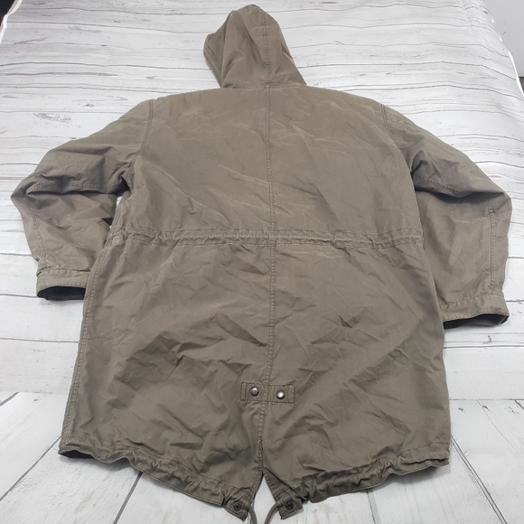 Abercrombie & Fitch Jacket SZ L Zip Up Button Up - Picture 2 of 12